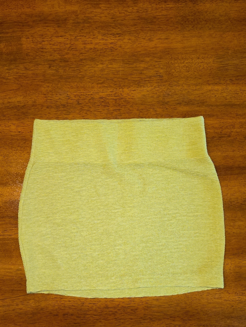 BCBGeneration Chartreuse Colored Textured Mini Skirt